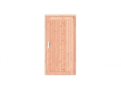 Douglas dichte enkele deur Prestige 108x209 cm, rechtsdraaiend, scharnieren, RVS beslag, kleurloos geimpregneerd.
