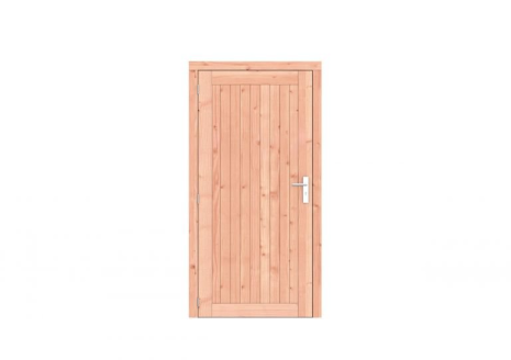 Douglas dichte enkele deur Prestige 108x209 cm, linksdraaiend, scharnieren, RVS beslag, kleurloos geimpregneerd.