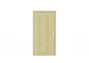 Vuren dichte enkele deur Prestige 108x209 cm, linksdraaiend, scharnieren, RVS beslag, groen geimpregneerd.