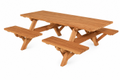 Picknicktafel open instap, 230x160cm, hardhout