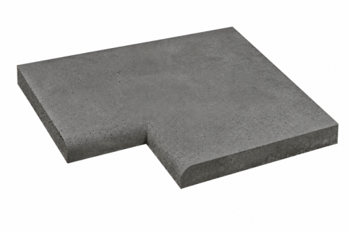 Schellevis Oud hollands zwembadrand hoek 100x100x5 antraciet