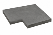 Schellevis Oud hollands zwembadrand hoek 100x100x5 antraciet