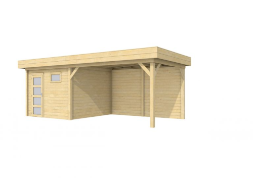 Tuinhuis Tapuit 300x300 cm met Luifel 400 cm, onbehandeld