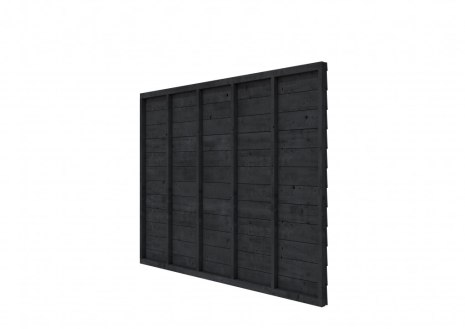 Douglasvision DHZ wand zweeds rabat enkelzijdig 278,5 cm zwart