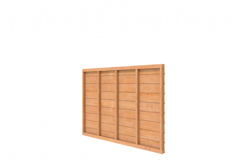 DGL Plankenpakket t.b.v. enkelzijdige wand kapschuur Comfort 229x162 cm, onbehandeld