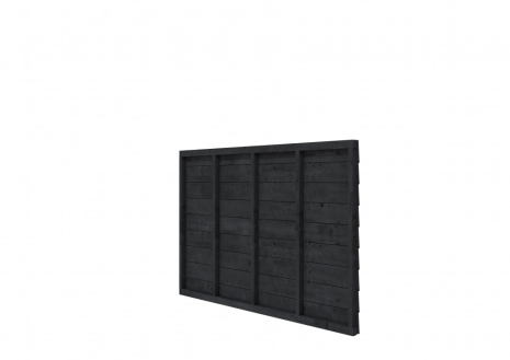 DGL Plankenpakket t.b.v. enkelzijdige wand kapschuur Comfort 229x162 cm, zwart geïmpregneerd