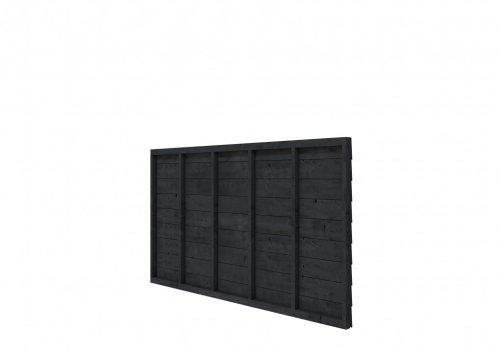 DGL Plankenpakket t.b.v. enkelzijdige wand kapschuur Comfort 278,5x162 cm, zwart geïmpregneerd