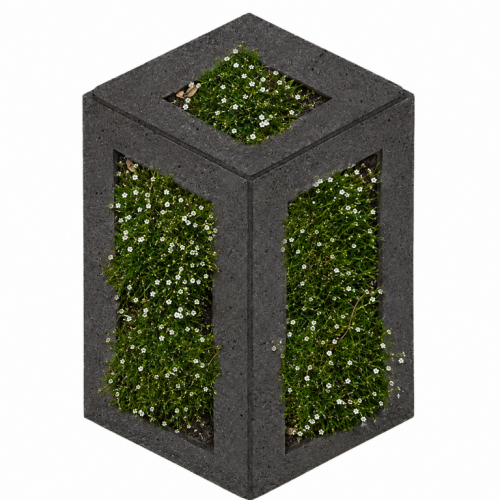 Schellevis design ParkWae 60x40x12 cm antraciet