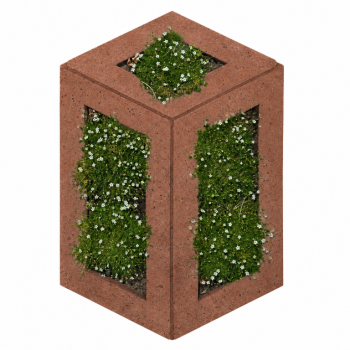 Schellevis design ParkWae 60x40x12 cm roodbruin