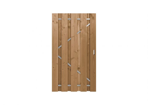 Douglas geschaafde deur 120x195 stalen frame, slotgatinfrezing