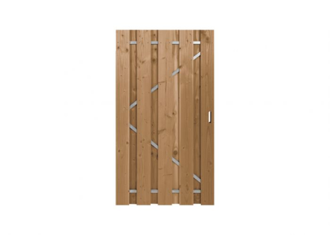Douglas geschaafde deur 120x195 stalen frame, slotgatinfrezing