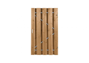 Douglas fijnbezaagde deur 120x195 stalen frame, slotgatinfrezing