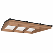Lichtstraat met zadeldak, onderbouw van onbehandeld douglas, gelaagd glas, 240,2 x 205 cm, zwart.