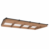 Lichtstraat met zadeldak, onderbouw van onbehandeld douglas, gelaagd glas, 322,2 x 155 cm, zwart.