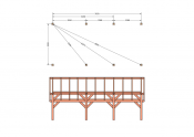 Constructiepakket kapschuur | 8220x4105x3715mm | fijnbezaagd Douglas