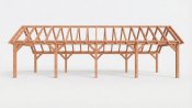 Constructiepakket kapschuur | 12190x4105x3715mm | fijnbezaagd Douglas
