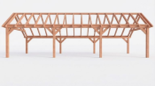 Constructiepakket kapschuur | 11215x4105x3715mm | fijnbezaagd Douglas