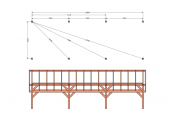 Constructiepakket kapschuur | 11215x4105x3715mm | fijnbezaagd Douglas