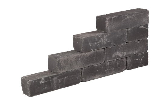 Blockstone black 15x15x45 cm stapelblok getrommeld