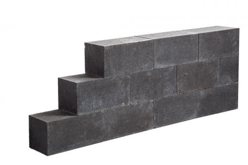 Linea block black 15x15x45 cm stapelblok strak