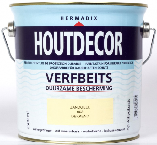 Houtdecor tuinbeits 2500 ml 602 zandgeel