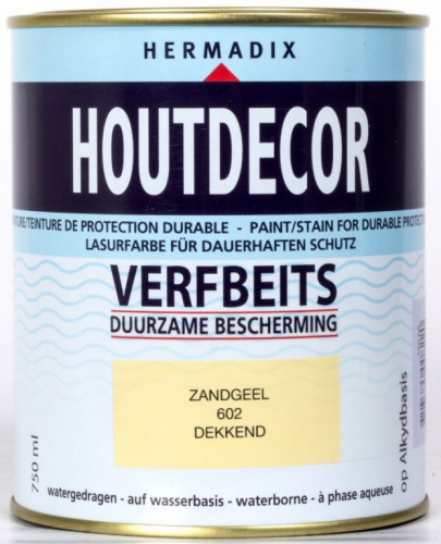 Houtdecor tuinbeits 750 ml 602 zandgeel