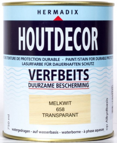 Houtdecor tuinbeits 750 ml 658 melkwit