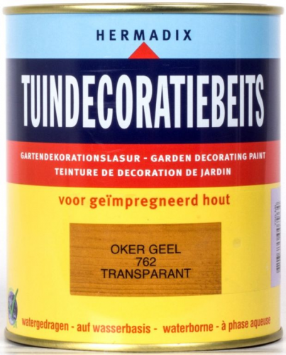 Tuindecoratiebeits 750 ml 762 oker geel