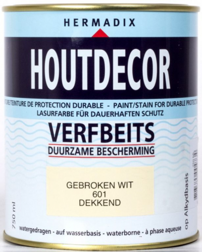 Houtdecor tuinbeits 750 ml 601 gebroken wit