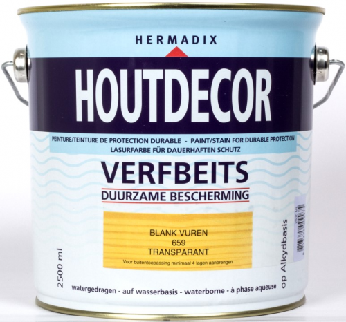 Houtdecor tuinbeits 2500 ml 659 blank vuren