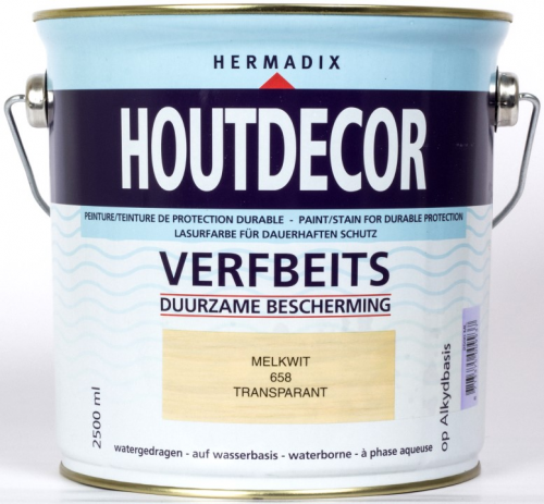 Houtdecor tuinbeits 2500 ml 658 melkwit