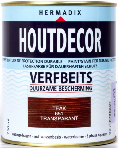 Houtdecor tuinbeits 750 ml 651 teak