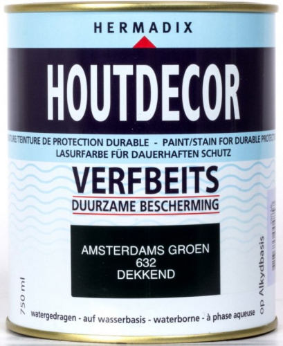 Houtdecor tuinbeits 750 ml 632 Amsterdams groen
