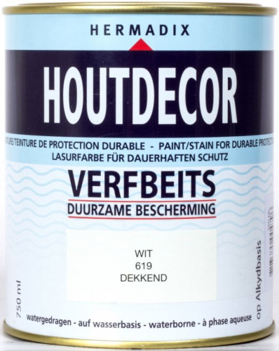 Houtdecor tuinbeits 750 ml 619 wit