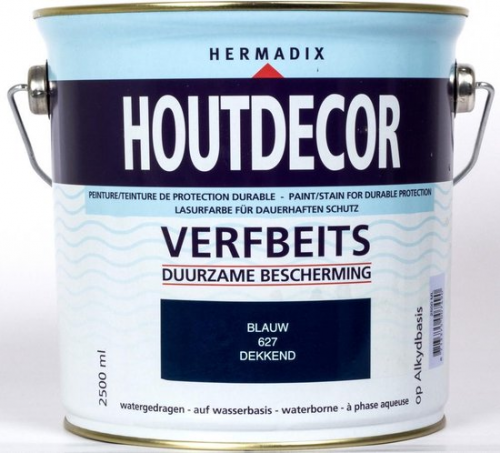 Houtdecor tuinbeits 2500 ml 627 blauw