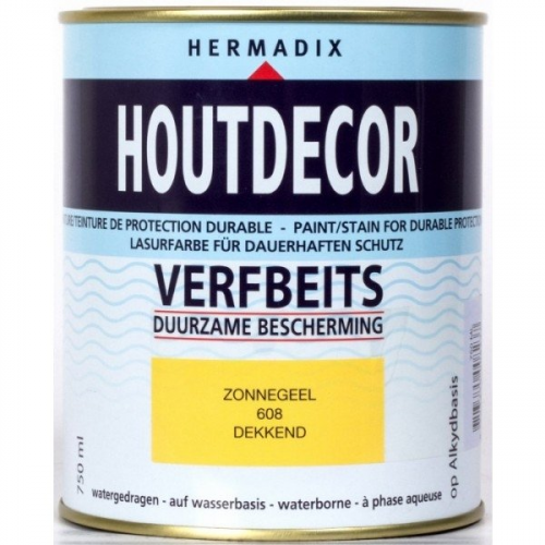 Houtdecor tuinbeits 2500 ml 608 zonnegeel