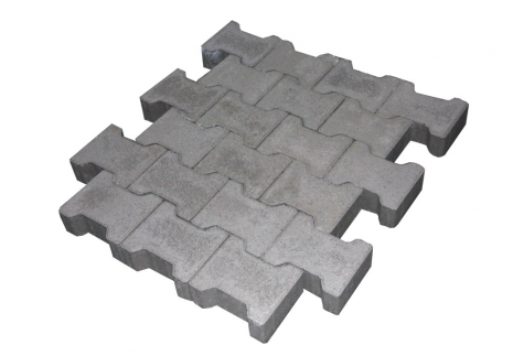 H-Profielsteen 8cm KOMO MF grijs met deklaag