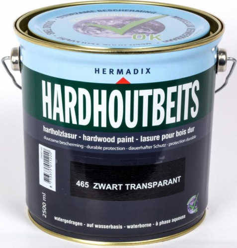 Hardhoutbeits 2500 ml 465 zwart transp. (nieuwprijs €91.30)