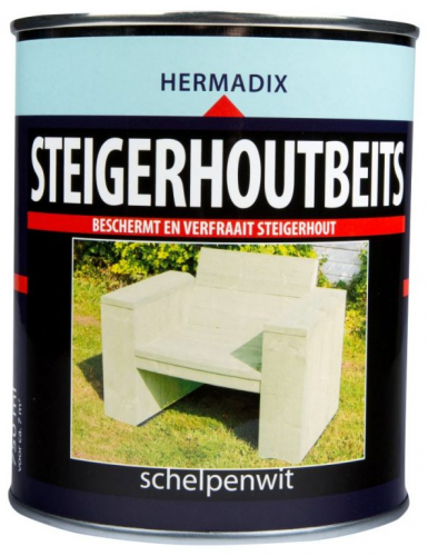 Steigerhoutbeits 750 ml schelpenwit