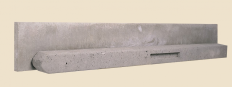 Betonpaal stampbeton 10x10x310 cm, grijs tussen tbv 2 platen
