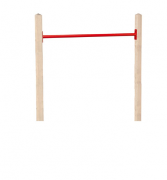 Duikelstang metaal 90 cm, rood