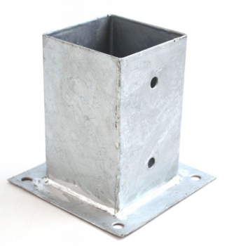 Paalhouder plaat 121x121 mm thermisch verzinkt