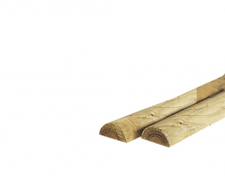 Halfronde regel gefreesd Ø 9x300 cm geimpregneerd