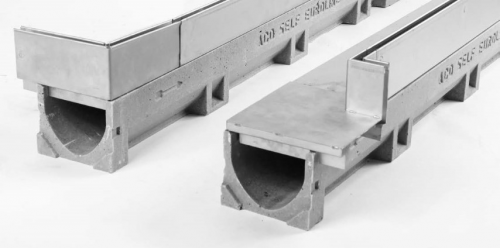 ACO Slotline RVS hoekstuk uitwendig H=40mm L=150+850
