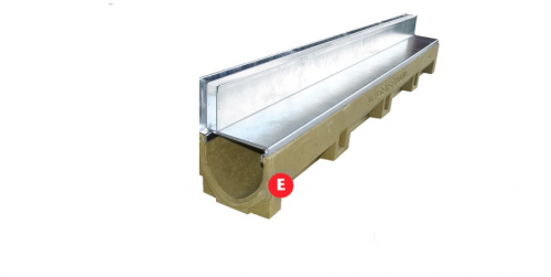 ACO Euroline goot + LEDline Rvs opzetstuk 100 cm