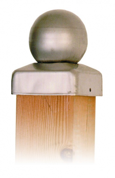 Paal ornament bol rvs 71x71 mm