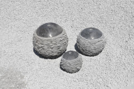 Fontein Set borrelstenen Bluette Ø45, 35 en 25 cm Kalksteen