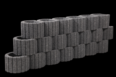 Cirkelflor mini zwart 30x20x20cm