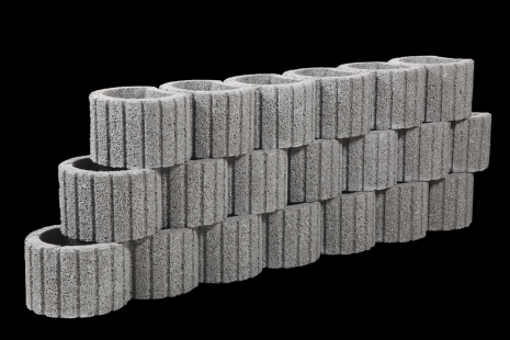Cirkelflor mini grijs 30x20x20cm