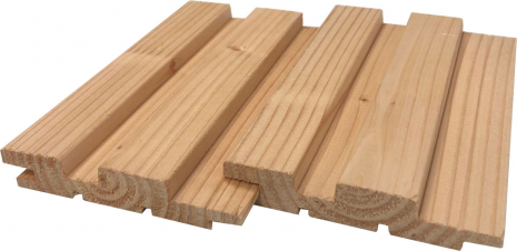Douglas geschaafd rhombusprofiel 2.5x14x500 onbehandeld